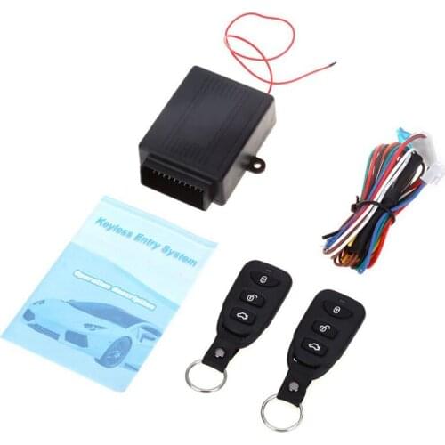 Universal Car Auto Remote Central Kit Door Lock Locking Vehicle Keyless Entry System New With Remote Controllers Car alarm Syste