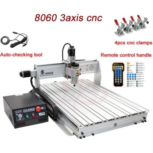 High tech mini cnc milling machine cnc 8060Z-USB 1500W water cool mini cnc router free tax to Russia