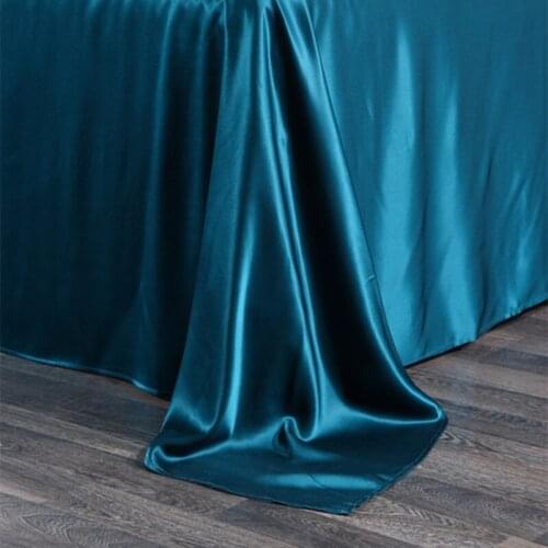 100% Mulberry Silk 25 mm Seamless Ivory white Blue Milk Tea Colors King 250x270 cm Queen 230x250cm Flat sheet Customize MS06