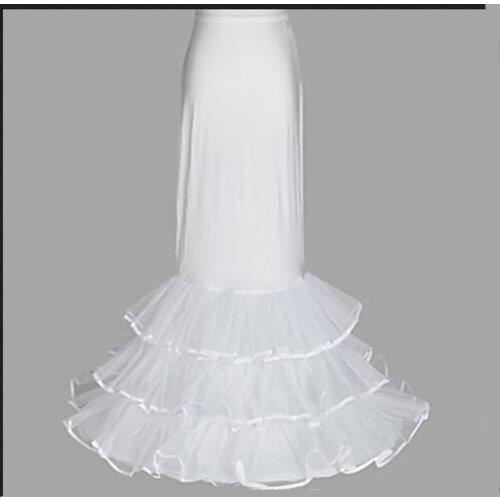 2018 Cheap White Mermaid Wedding Petticoats Bridal Petticoats Wedding Accessories