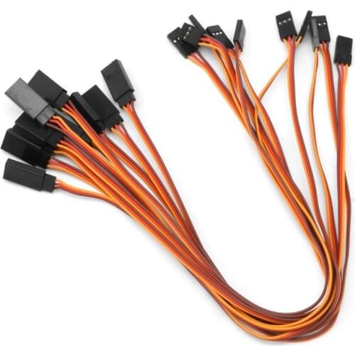 2021 10Pcs 150/200/300/500mm Servo Extension Lead Wire Cable For RC Futaba JR Male to Female 30cm JUL27_32