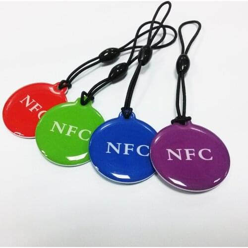 4 pcs/lot) Ntag216 NFC Tags Key Token 13.56mhz RFID 868 bytes Card Label Keychain for All NFC android phone