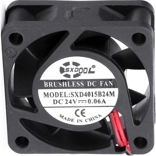 4cm 24V cooling fan 40mm 2pcs SXDOOL 4015 4CM 40mm 24V 2Pin 40x40x15mm Mini Brushless DC Cooling Fans Dual Ball High quality