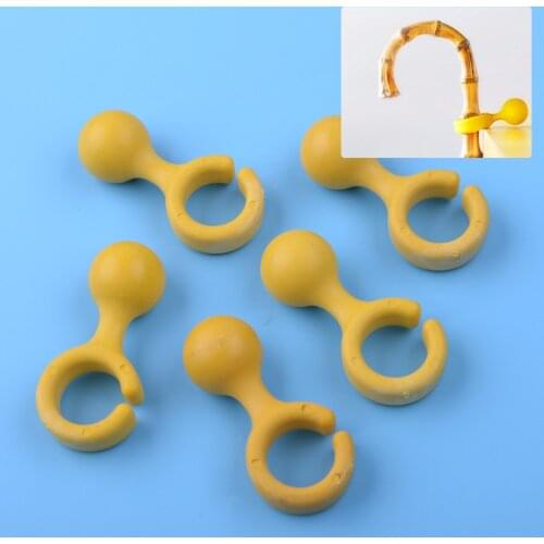 5pcs Yellow Portable Easy-to-Use Desk or Table Clip Walking Stick Cane Holder on Table Rest