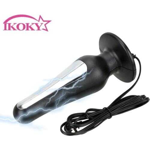 IKOKY Electric Shock Anal Plug Butt Massage Medical Themed Sex Toys for Women Adult Products Erotic Adult Games