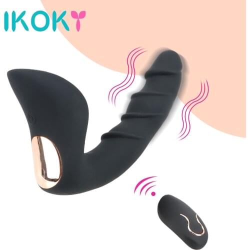 IKOKY 10 Frequency Prostate Massager Wireless Remote Control Adult Toy Anal Plug Anal Dildo Vibrators Sex toy for Men
