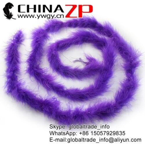CHINAZP Factory Exporting Good Quality 20yards 10G Dyed Purple Turkey Marabou Feather Boas