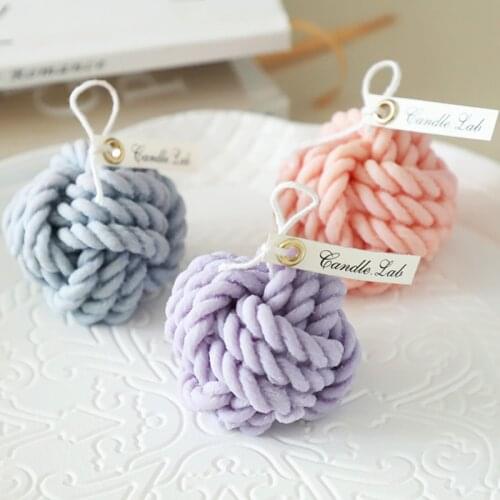 Coarse Yarn Ball Silicone Scented Candle Making Mold For Handmade Soap Kitchen Tools Cake Decorative Moulds