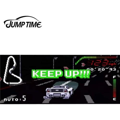 JumpTime 13cm x 5.4cm For KEEP UP TopGear 16-bit Style Vinyl Decal Car Window Car Sticker Waterproof Car Styling Accessories