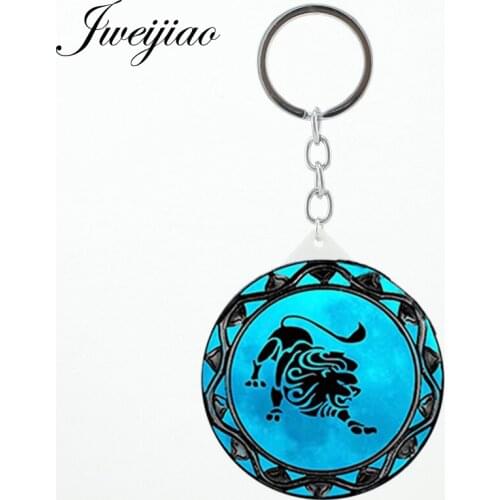 JWEIJIAO stars 12 Constellation keyring pocket mirror new Aries Taurus Gemini best Birthday Gifts game make up mirror D1160