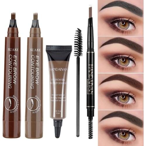 Natural Eyebrow Pencil with Brush Eyebrow Pen Eye Brow Pencil Tint Eyebrows Pen Waterproof Eye Beauty Cosmetic Makeup Tool