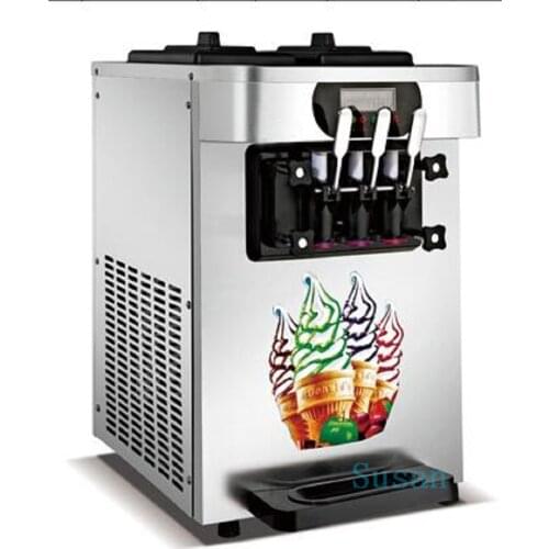 Commercial desktop soft ice cream machine sweet cone ice cream machine 18L / h ice cream maker