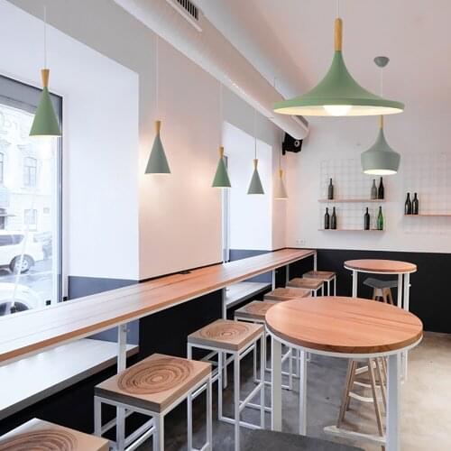 Pendant-Lamp Bedroom Restaurant Nordic Modern Aluminum E27 for LED Night-Lighting