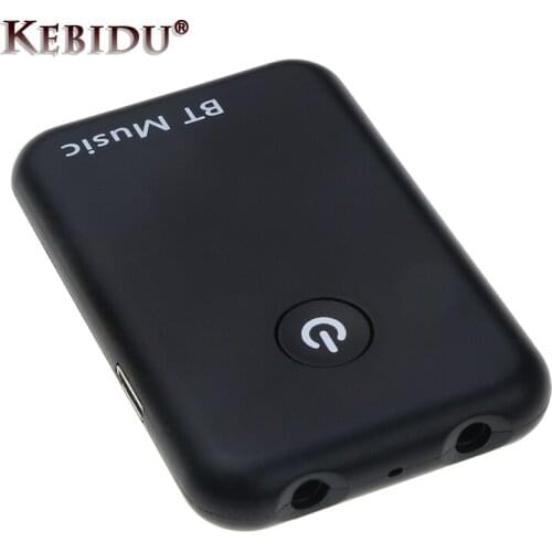 Kebidumei Mini Bluetooth Transmitter Receiver 3.5mm Audio Stereo Music Wireless 2 in 1 Transmitter Adapter for TV PC Tablet MP3