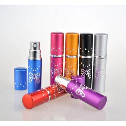 100pcs 5ml Mini Perfume Atomizer Container With Printing Butterfly Empty Cosmetic Spray Glass Containers new