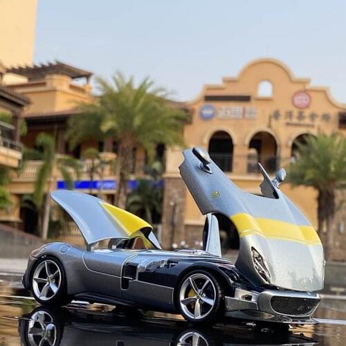 Large Size 1:24 Ferrari Monza SP1 Sports Alloy Car Diecasts Metal Vehicles Car Model Collectible Simulation Car Kids Toys Gifts