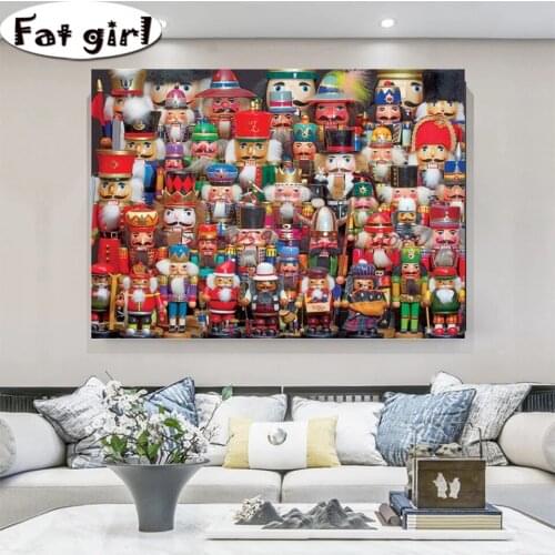 Cartoon Diamond Painting 5D Diy Cross Stitch Christmas Toy doll Embroidery Mosaic Full Square Round Drill Art Wall Decor Poster