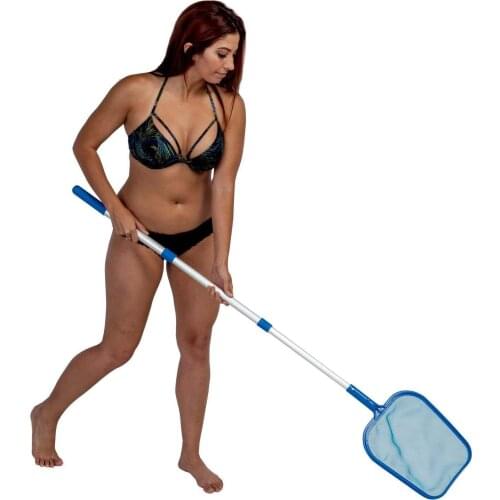 Find Mesh Leaf Skimmer Net with Pole for Removing Leaves Debris Suitable for Swimming Pool Spa Fountain Pond