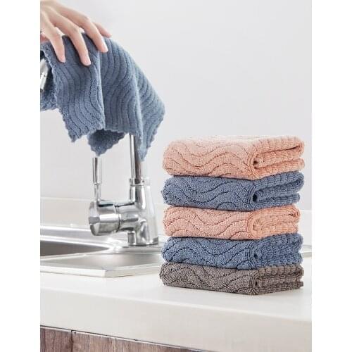 Does Not Shed Hair Oil Free Water Absorption Household Kitchen Tableware Cleaning Cloth
