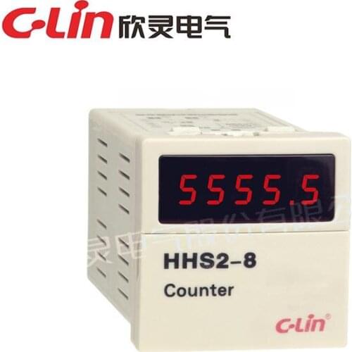 New and original HHS2-8 C-Lin Time relay manual and automatic reset AC220V DC24V Five digital display, counter, timer