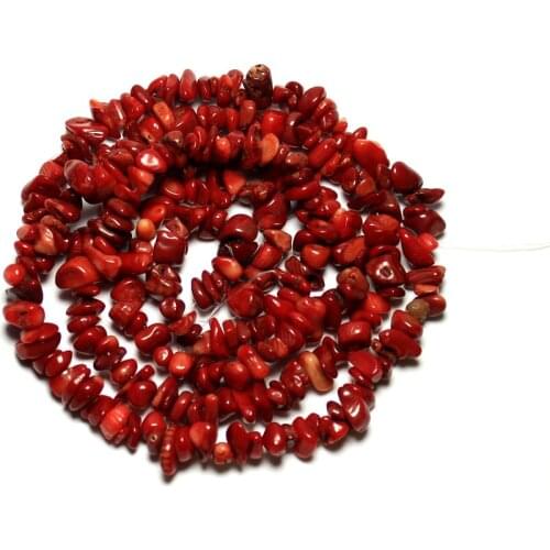 Wholesale Gravel irregular Shape Red Coral 5-8 mm Natural Stone Beads For Jewelry Making DIY Bracelet Necklace Strand 34