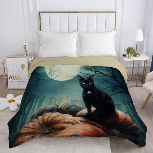 Cartoon Hallowmas Childrens Duvet cover Quilt/Blanket/Comfortable Case Bedding for kids baby boy girls 140x200 for Home cat