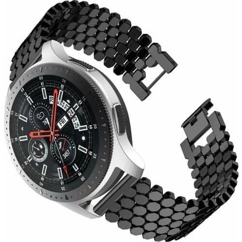 22mm Band for Samsung Galaxy Watch Stainless Steel Strap Bracelet Hollow Metal Belt 46mm Samsung Gear S3 Quick Release Pins