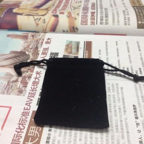 SPECIAL SALE 50pcs size 6.5*8cm black velvet jewelry bags cheap drawstring bags wholesale custom gift pouches earing ring bags