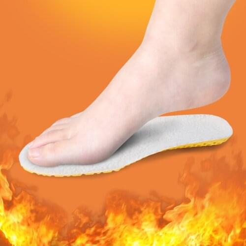 BANGNI Heated Insoles Keep Warm Soft Breathable Artificial Wool Honeycomb Elastic EVA Sports Inserts Shoe Pads Men Women Winter