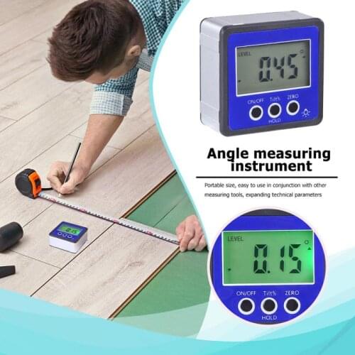 Precision Digital Inclinometer Electron Goniometers 4*90 Degree Magnetic Base Digital Protractor Angle Finder Bevel Box