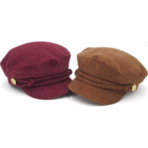 Spring And Autumn Solid Color Newsboy Caps For Women Vintage Fuchsia Camel Comfortable Warm Classic Temperament Caps Female 2019