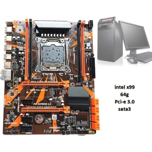 2020 New X99 Mainboard LGA2011-V3 Professional 4 Channel DDR4 64G Desktop Computer Motherboard Module Pci-e 3.0 Usb3.0 M.2 SATA3