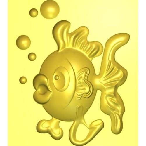 3d model relief for cnc in STL fish_3