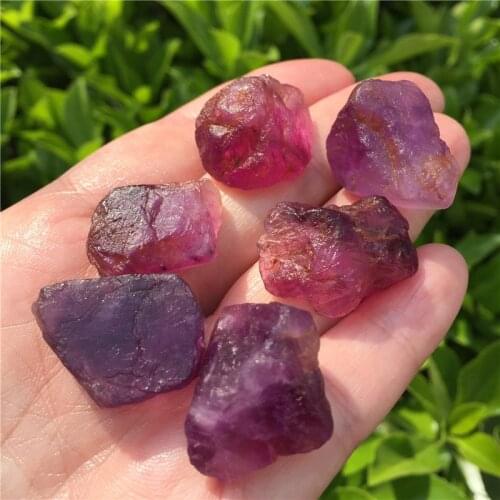 6pcs/lot Natural Fluorite Crystal Rock Stones Rare Gemstone Original Specimen Quartz Crystal Mineral Aquarium Decoration