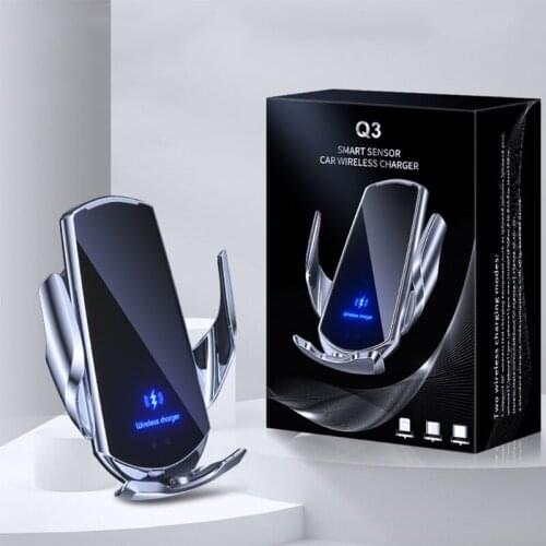 Car Wireless Charger Mobile Phone Bracket Induction Opening / Closing Navigation Fixing Frame Fast Charging Auto Holder