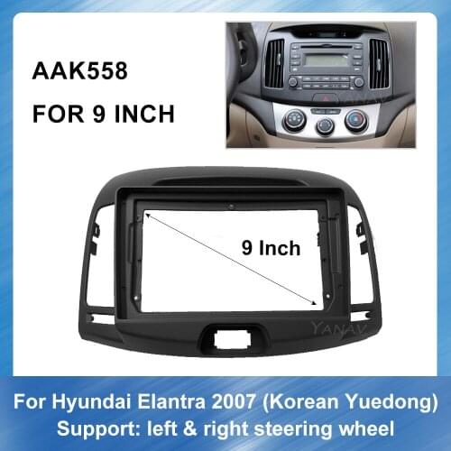 Car Radio Dashboard ABS plastic Fascia for-Hyundai Elantra Korean version Yue move 2007 Car Stereo Receiver Install Mount Panel