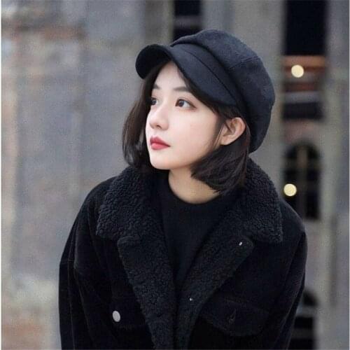 British Style Faux Suede Beret Men Womens Fall Winter Boinas Hombre Newsboy Hat Fashion Painter Baret Cap French Octagonal Hats