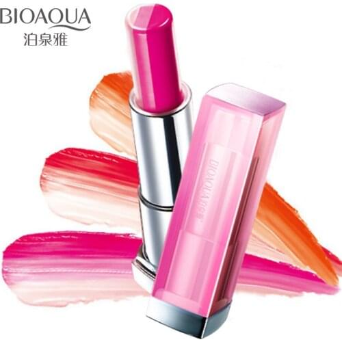 BIOAQUA Official selling 3 Colors Gradual Change Bite lips Moisturizing Three colors lipstick lip gloss Persistent Makeup tool