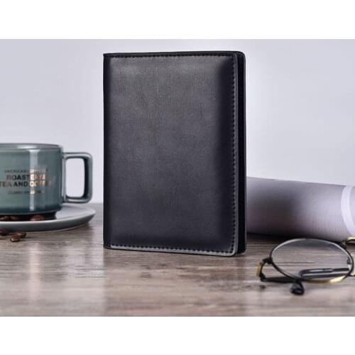 Retro Genuine Leather Cowhide Travel Passport ID Card Cover Holder Case Protector Organizer Wallet
