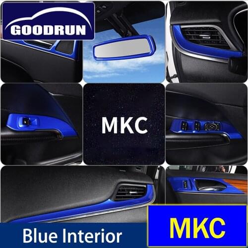For Lincoln MKC Car Dashboard Air Outlet Decorative Ring Inner Door Handle Cover Car Door Handle Riser Rear View Mirror Cover