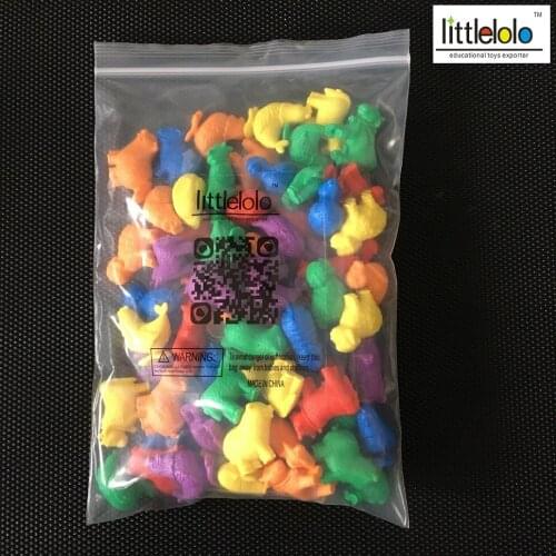 Baby toys montessori learning figures Imitate toys of pets family animals like duck cow cock pig sheep and horse 72pcs/bag