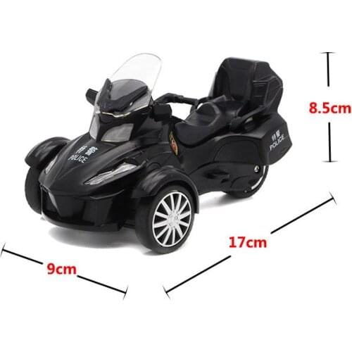 Pull Back Flashing Metal Alloy Motorcycle Tricycle Beach Acousto Optic Boomerang Child Toy Car Model Educational Electronic 2021