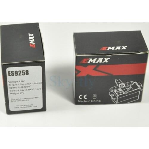 EMAX Model ES9258 RC Metal Digital Servo 27g/ 3kg/0.05 sec for 450 Helicopters Rotor Tail