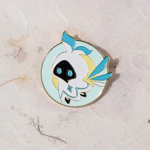 Game Anime Venti Wind Spirit Genshin Impact Metal Badge Figure Brooch Pin Bags Medal Button Souvenir Costume Props Xmas Gift