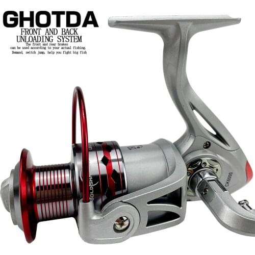1000-6000 series Distant Wheel Metal Spinning Fishing Reel 12 Bearing Balls 5.2:1 Fishing Wheel Rotate the spool Fishing coil