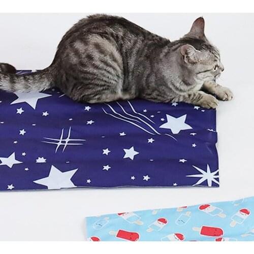 Summer Breathable Cat Mat Indoor Pet Kitten Bed Blanket Washable Cats Sleep Bed Mats Soft Cats Sleeping Blanket Accessories