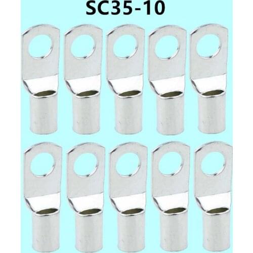 5PCS Brand new SC35-10 Bolt Hole Tinned Copper Cable lugs Terminals set Wire terminals connector