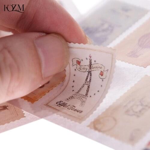 DIY Decor Sticker Retro Tower Flower Stamps Stickers Vintage Scrapbook Note Paper Wholesale Random Style