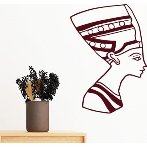 Egypt Culture Totem Side Portrait Fresco Illustration Pattern Wall Sticker Art Decals Mural DIY Wallpaper for Room Decal