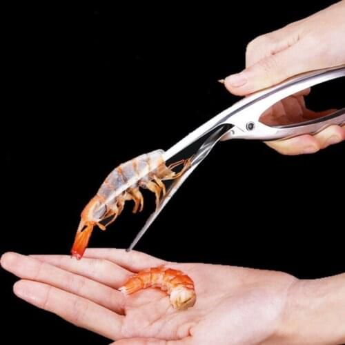 Stainless Steel Shrimp Peeler Prawn Shrimp Fishing Knife Lobster Shell Remover Peel Device Kitchen Seafood Tools